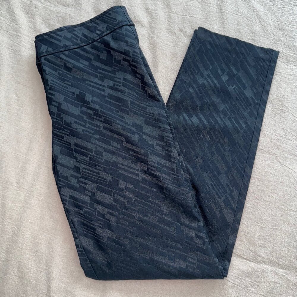 Beliza Black Straight Leg Jacquard Dress Pants‎ Size 6